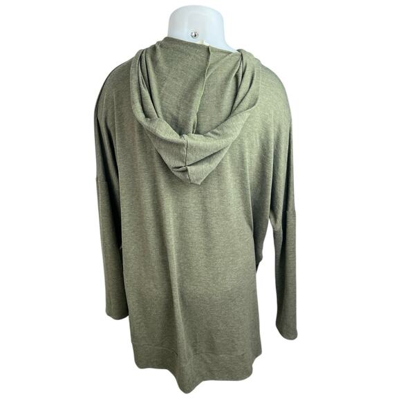 Freeloader Green Long Sleeve Full Zip Hoodie Hooded Sweatshirt Sweater Top Sz L - Picture 2 of 4